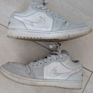 Gray and White Sneakers